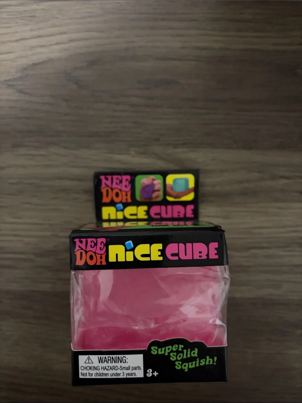 NeeDoh Nice Cube Pink Super Solid Squish Toy